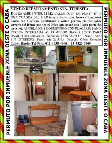 VENDO O PERMUTO ... DUEÑO