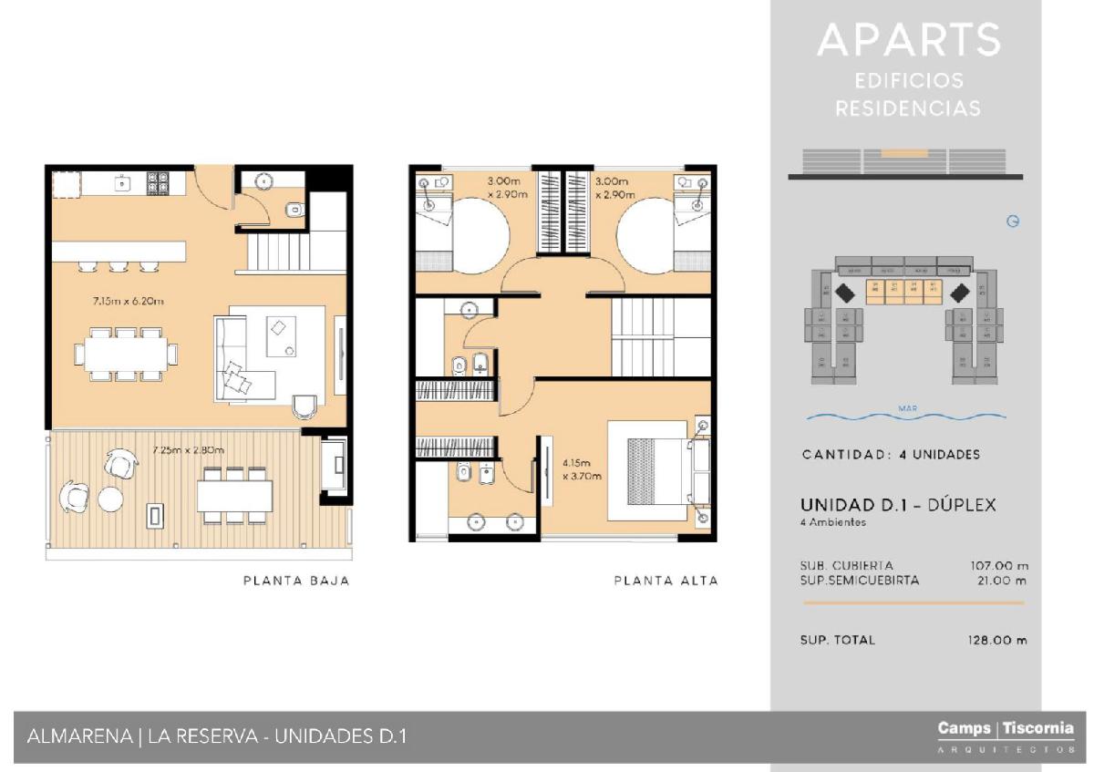 DUPLEX DE 4 AMB FRENTE AL MAR, Mod: D1