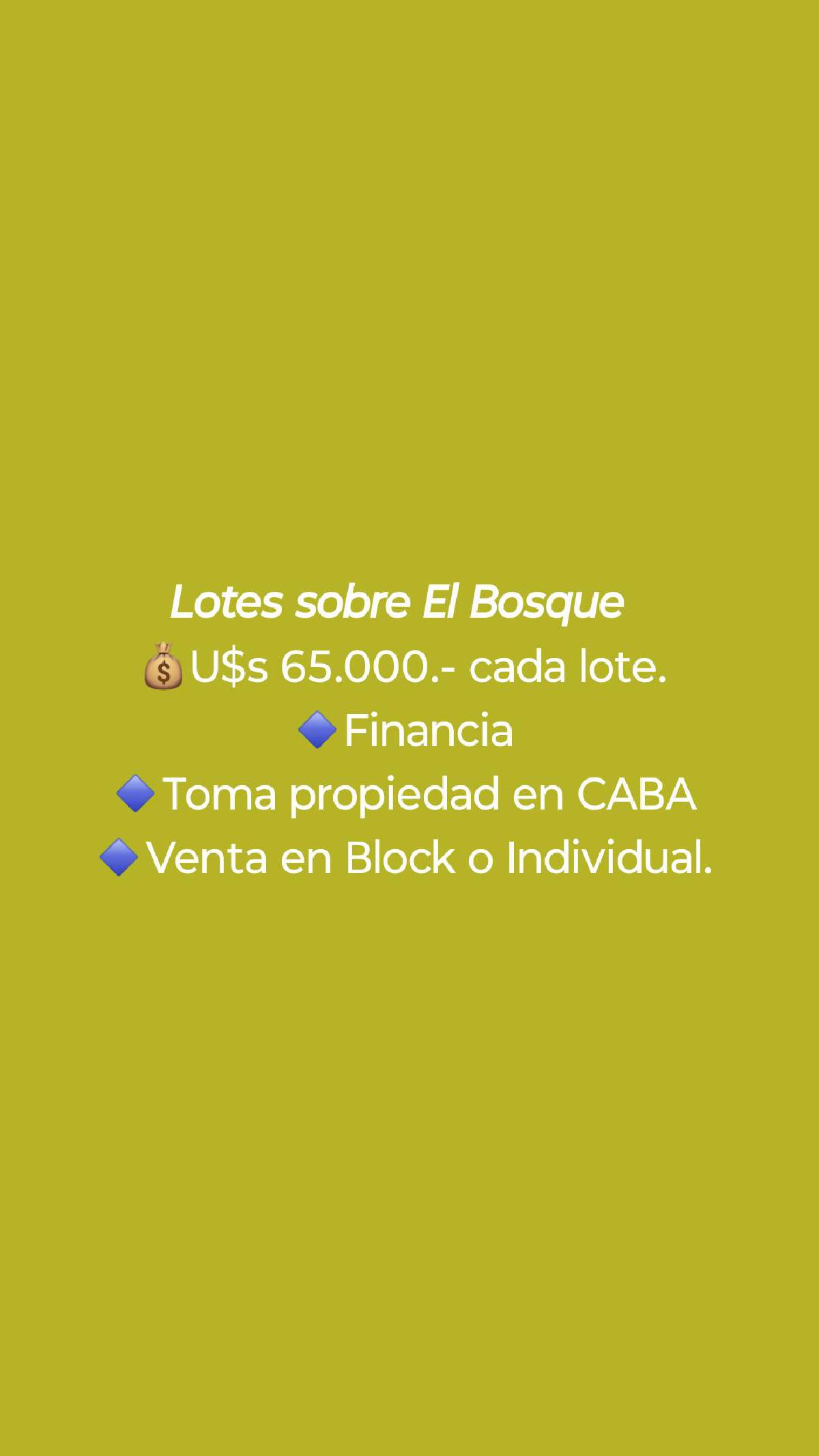 OPORTUNIDAD - INVERSIÓN EN EL BOSQUE - 1400 M2