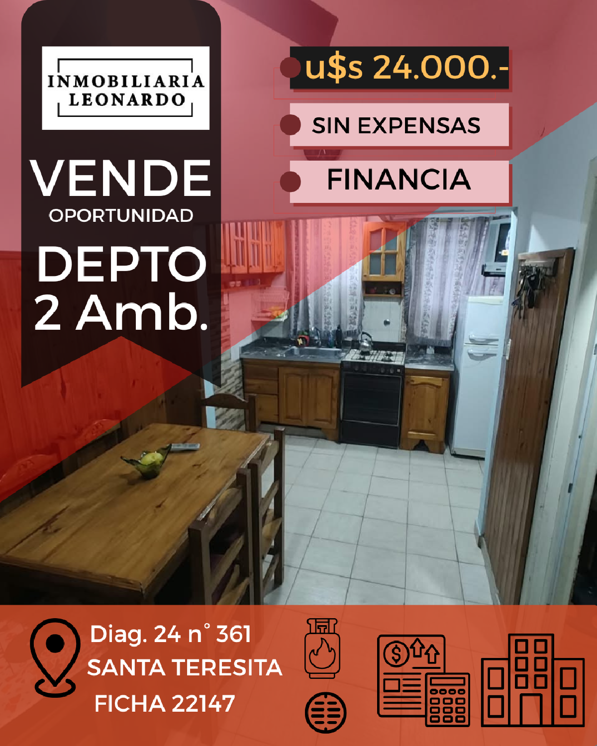 OPORTUNIDAD - 2 AMB. - PLANTA BAJA - SIN EXPENSAS