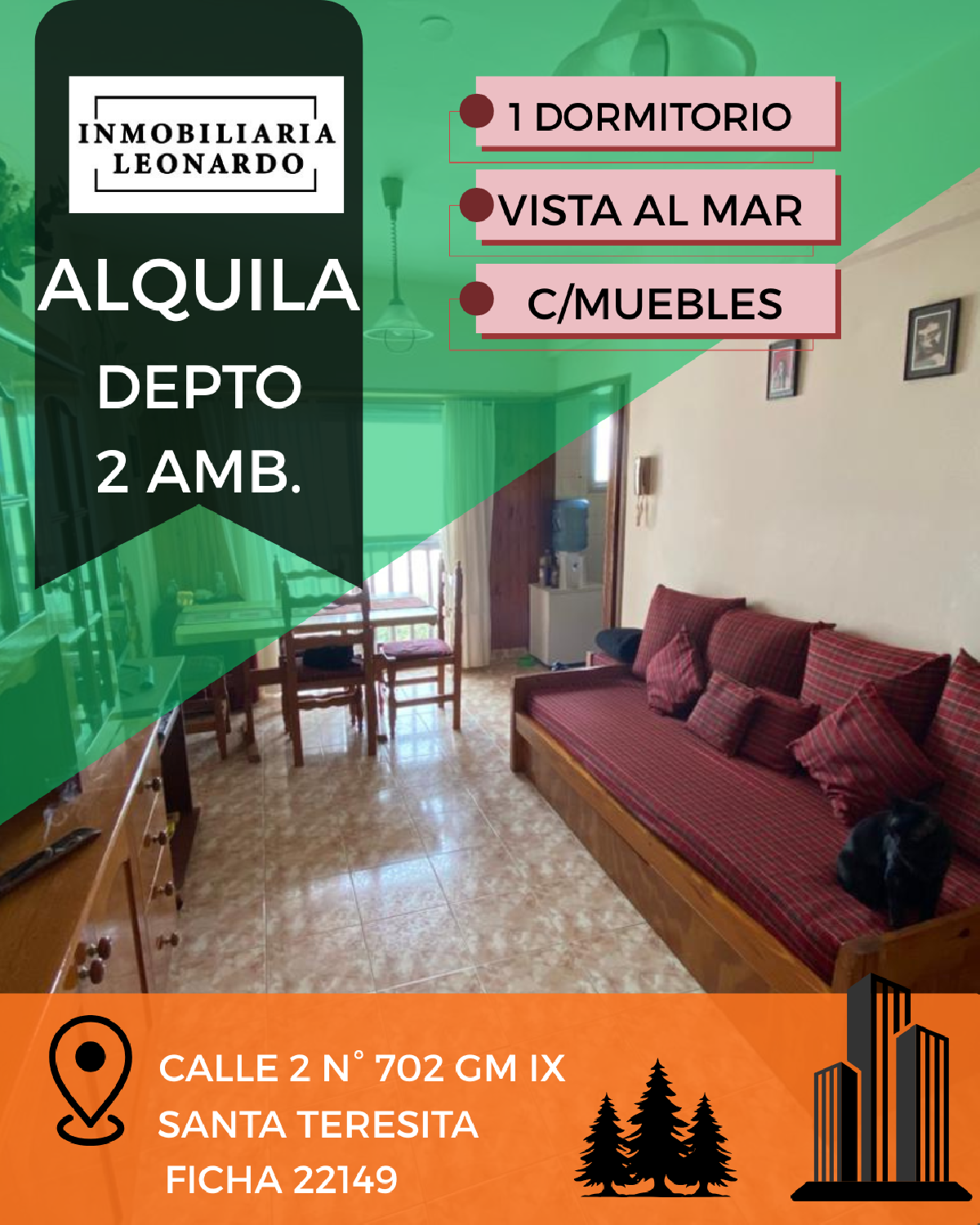 ALQUILER ANUAL - VISTA AL MAR - IMPECABLE ESTADO.