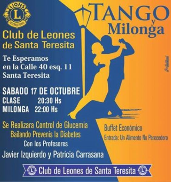 Tango y milonga en el Club de Leones de Santa Teresita